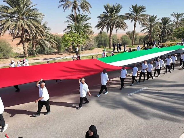 UAE Unites with a 1.2km Handwoven Flag on Eid Al Etihad